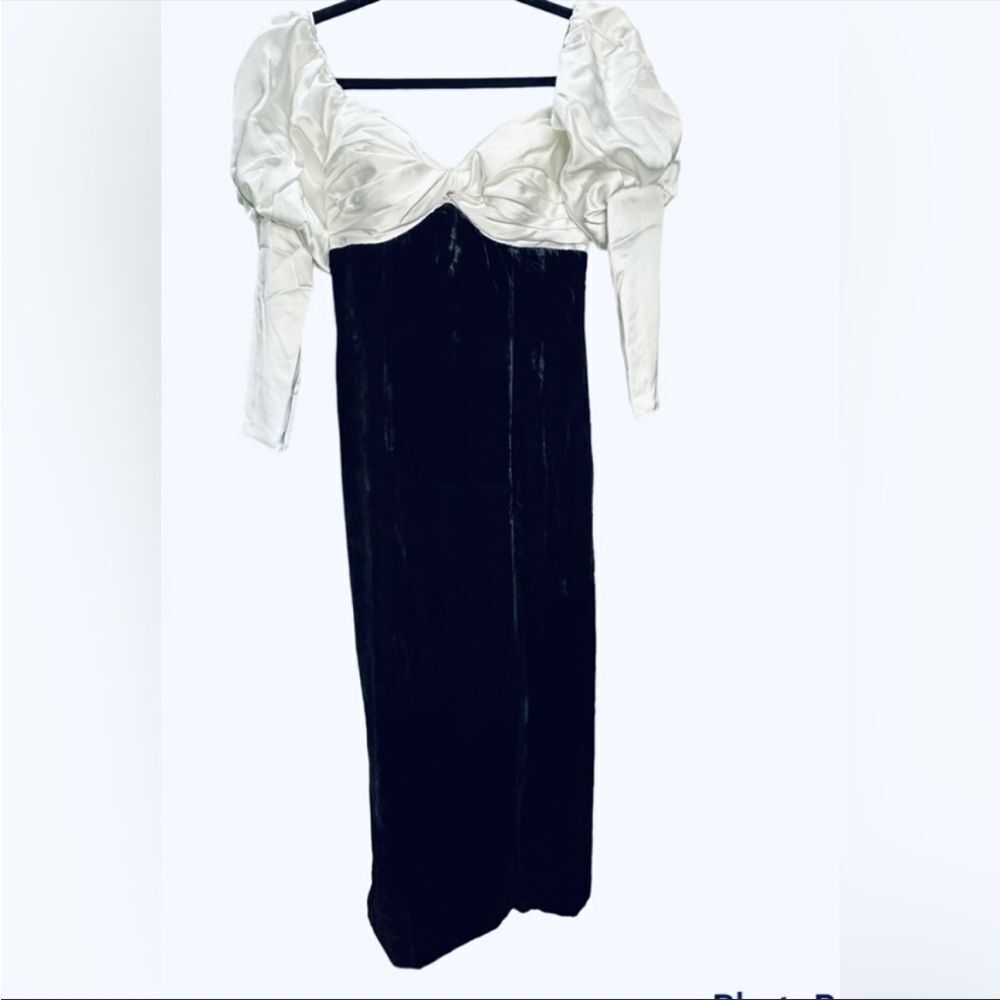 NWT Ronny kobo black white maxi dress‎ xs